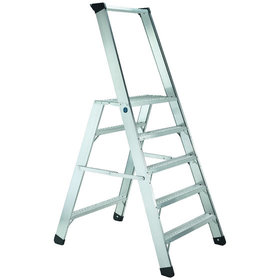 ZARGES - Podestleiter 3 Stufen, einseitig begehbar, Aluminium