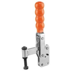 KIPP - SCHNELLSPANNER STANDARD STAHL, FUß SENKRECHT, KOMP:KUNSTSTOFF, ORANGE, M=M06X50