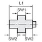 RIEGLER® - Lösbarer Doppelgewindenippel, I/A, flachdichtend G 1/4", Edelstahl 1.4408