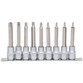 KSTOOLS® - 1/2" Bit-Stecknuss-Satz, lang, 9-teilig, TB20-TB60 mit Stirnlochbohrung