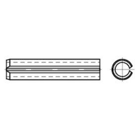 Spannstift, geschlitzt, schwere Ausführung DIN 1481 Federstahl blank ø28x100mm