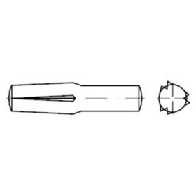 Steckkerbstift DIN 1474 Stahl blank ø4 x 8mm