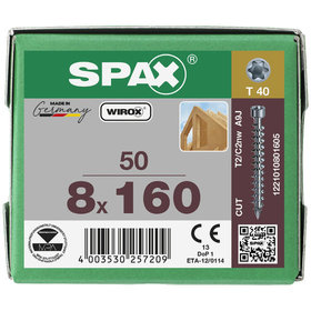 SPAX® - Zylinderkopf-Holzbauschraube Stahl WIROX CUT-Spitze VG T-STAR plus, ø8 x 120
