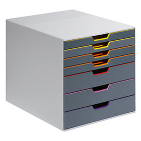 DURABLE - Schubladenbox VARICOLOR 7 760727 7Schubfächer grau/farbig