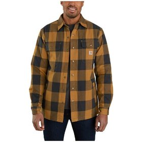 carhartt® - Herren Hemdjacke HUBBARD SHERPA LINED SHIRT JAC, braun, Größe M