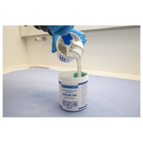 WEICON® - UW | mineralisch gefülltes Epoxidharz-System für Reparatur und Formgebung auf nassen Oberflächen | 200 g | weiß