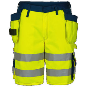 Engel - Safety Shorts mit Holstertaschen 6502-770 nach EN ISO 20471, Warngelb/Marine, Größe 44