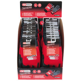 KSTOOLS® - Mechaniker-Handschuh-Display, Größe L, 20 Paar