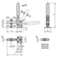 KIPP - SCHNELLSPANNER, FUß WAAGRECHT, STANDARD, F2=1000, VERSTELLB. ANDRUCKSPINDEL M05X35, STAHL VERZINKT