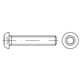 Linsenschraube ISO 7380-1 Stahl 10.9 galvanisch verzinkt M6 x 40mm