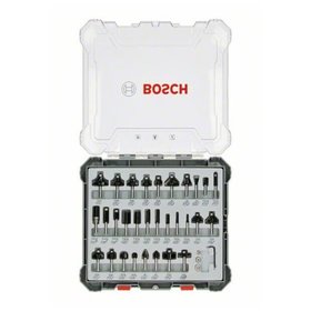 Bosch - 30-teiliges Fräser-Set, 6-mm-Schaft. Für Handfräsen