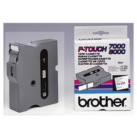 brother - P-touch Schriftbandkassette TX251 24mm x 15,4m laminiert schwarz auf weiß