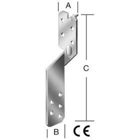 Vormann - Sparrenpfettenanker Stahl sendzimirverzinkt links/rechts 210 x 2mm mit CE? Ja