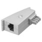 goobay® - TAE Telefon-Adapter-Stecker, TAE-F-Stecker auf RJ45-Buchse