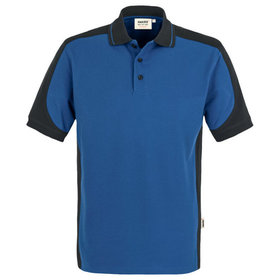 HAKRO - Poloshirt Contrast Mikralinar® 839, royalblau/anthrazit, Größe L