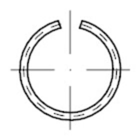 Runddraht-Sprengringe, DIN 7993 Federstahl blank Form A 20mm