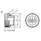 KIPP - VERSCHLUSSSCHRAUBE FORM:B MIT EINFÜLLSYMBOL MIT ENTLÜFTUNG, D=39, G1, THERMOPLAST SCHWARZ