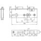 BEVER - Schl. 340 P, mit Falle und Riegel, PZ,D40,E72,VK8, 24 ktg, 166mm, Stahl verzinkt