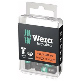 Wera® - Bit Impaktor 1/4" DIN 3126 C6,3 T40 x 25mm 10er Pack
