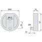 KWS - Unterlage, für Türpuffer, 2559, ALU,Ø 60mm,H 15mm farbig kunststoffbeschichtet