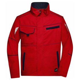 James & Nicholson - Workwear Jacke JN849, rot/navy-blau, Größe XXL