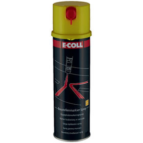 E-COLL - EE Baustellen-Markierspray Acrylatbasis mit Schreibdüse gelb 500ml Dose