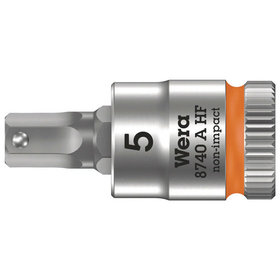 Wera® - 8740 A HF Zyklop Bitnuss 1/4", Haltefunktion für Innensechskant, 5 x 28mm