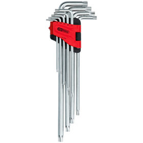 KSTOOLS® - Torx-Winkelstiftschlüssel-Satz mit Bohrung, XL, 9-teilig TB10-TB50