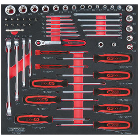 KSTOOLS® - SCS 1/2" Torx-Steckschlüssel-Satz, 57-teilig in 2/3 Systemeinlage