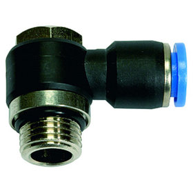 RIEGLER® - L-Steckverschraubung »Blaue Serie« drehbar, G 1/8" A, max.15 Ø10mm