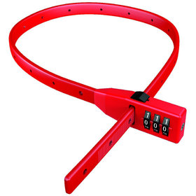 BASI - Kabelbinder-Schloss - KBS 50, ultraleicht, mit 3-stelliger Zahlenkombination, im Alltag vielseitig einsetzbar, Ausführung: 1x Rot