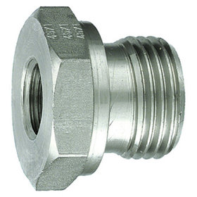 RIEGLER® - Kurze Wechselreduzierung, G 1/2" A, G 1/4" I, Edelstahl 1.4571