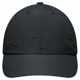 James & Nicholson - 6 Panel Coolmax® Cap MB610, schwarz, Einheitsgröße