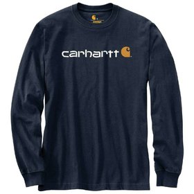 carhartt® - Herren Langarmshirt CORE LOGO T-SHIRT L/S, navy, Größe L