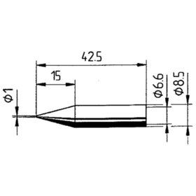 Ersa - Lötspitze Serie 842, BDLF/1,0mm, bleistiftspitz, bleifrei, 1 Stück