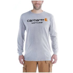carhartt® - Herren Langarmshirt MADDOCK CORE LOGO T-SHIRT L/S, heather grey, Größe L