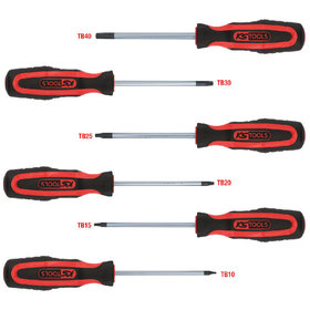 KSTOOLS® - ERGOTORQUEplus Schraubendreher-Satz, 6-teilig, Torx mit Bohrung