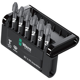 Wera® - Bit-Sortiment Bit-Check 6 PZ Impaktor 1, 6-teilig