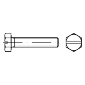 Sechskantschraube mit Gewinde bis Kopf DIN 933 Stahl 8.8 Schlitz galvanisch verzinkt M4 x 8mm