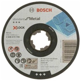 Bosch - X-LOCK Standard for Metal Trennscheibe gerade, 115 mm (2608619780)