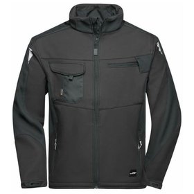 James & Nicholson - Workwear Softshell Jacke JN844, schwarz, Größe M