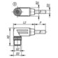 KIPP - STECKVERBINDER MIT SCHRAUBANSCHLUSS GESCHIRMT, FORM:D STECKER ABGEWINKELT, M12X1, D2=14,5, P=5000, N=5X0,34 mm²,