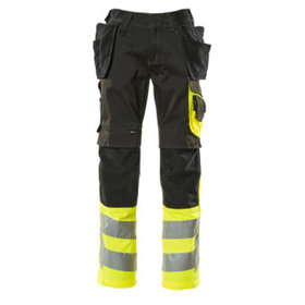 MASCOT® - Hose mit Hängetaschen SAFE SUPREME, Schwarz/hi-vis Gelb, Größe 76C56