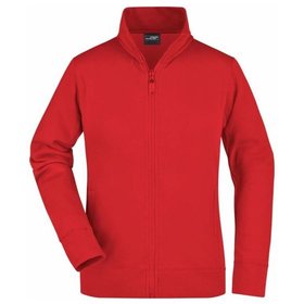 James & Nicholson - Damen Sweatjacke JN052, rot, Größe XXL