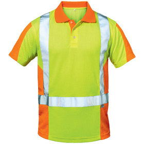 elysee® - Warnschutz-Polo-Shirt ZWOLLE, warn-gelb/warn-orange, Größe XXL