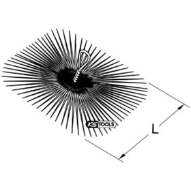 KSTOOLS® - Stahl-Reinigungsbürste, viereckig, Ø 200x200mm