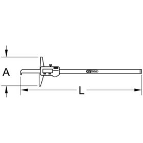KSTOOLS® - Digital-Tiefenmessschieber 0-500mm, 580mm