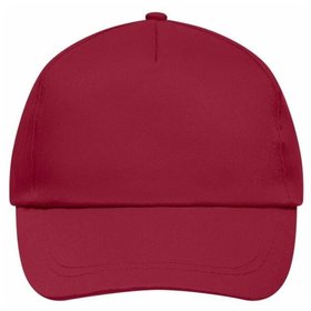 James & Nicholson - 5 Panel Promo Cap MB001, wein-rot, Einheitsgröße