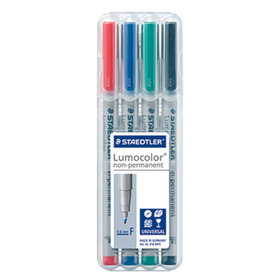 STAEDTLER® - Folienstift Lumocolor 316 WP4 0,6mm sortiert 4er-Pack