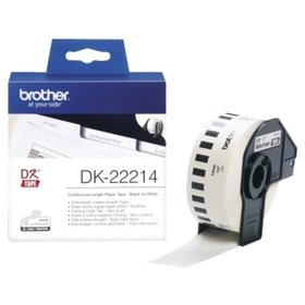 brother - Endlosetikettenrolle DK22214 12mm x 30,48m Papier weiß